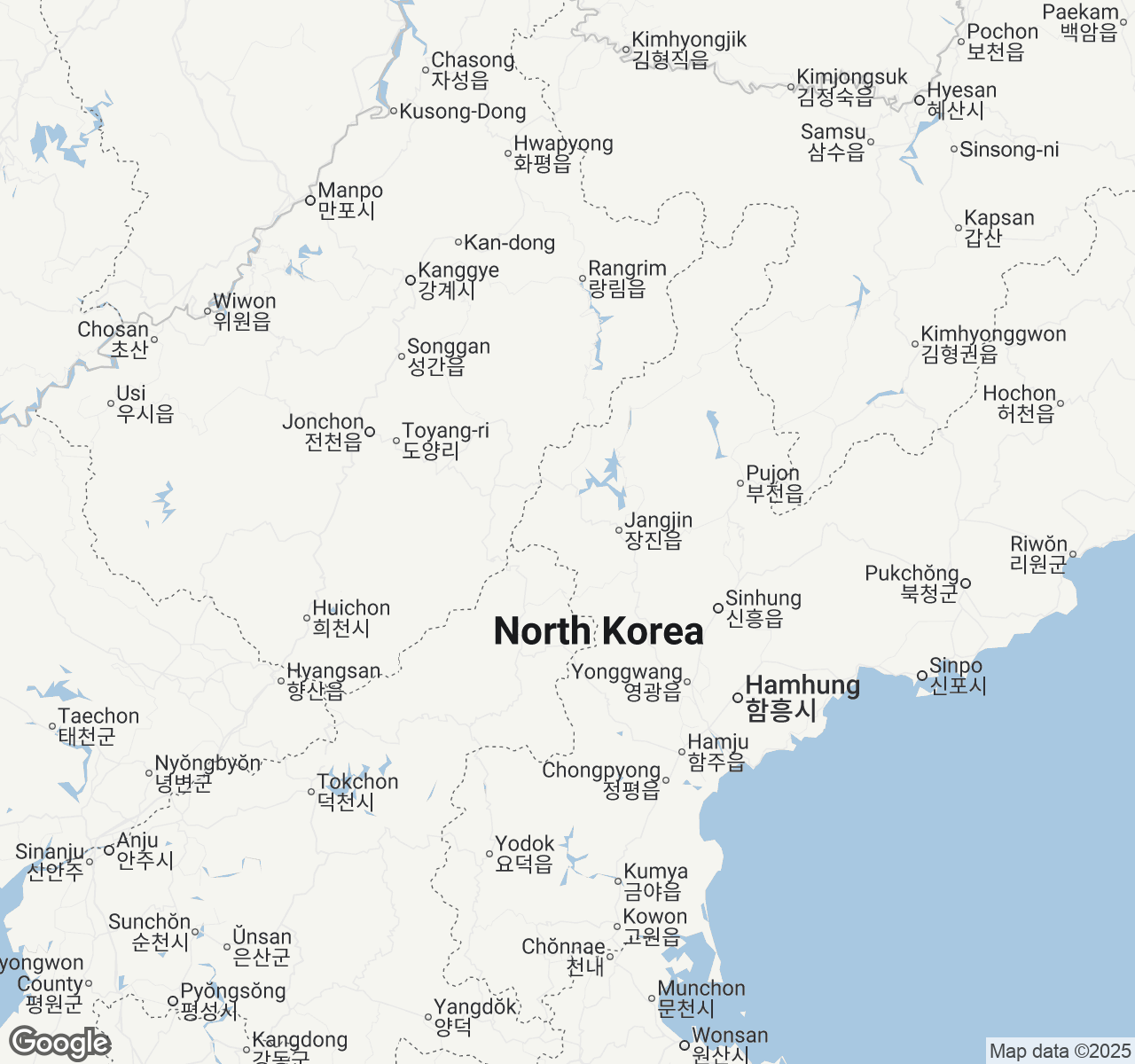 Map of North Korea